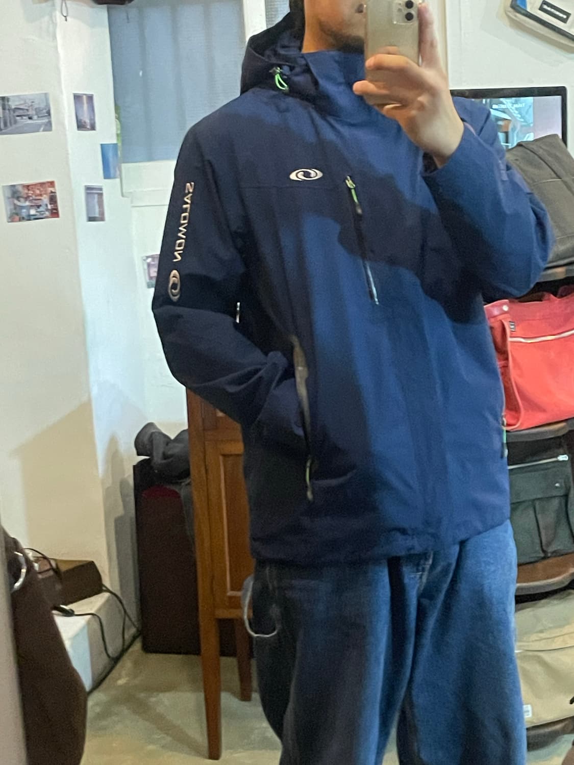 살로몬 바람막이 네이비 M 상품이미지9