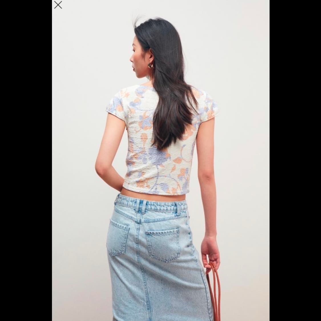 h&m 에이치앤엠 텍스처 저지 탑 (새상품) 상품이미지10