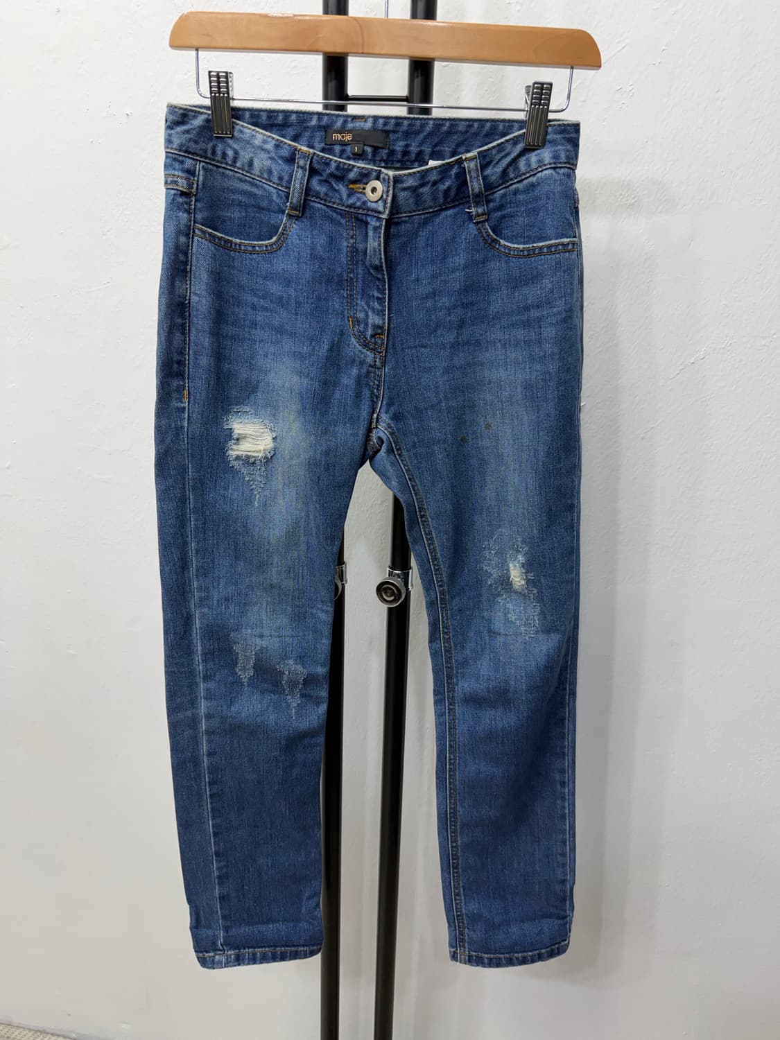 정품) maje 마쥬 데님 청바지 데미지진 1(26) 상품이미지1
