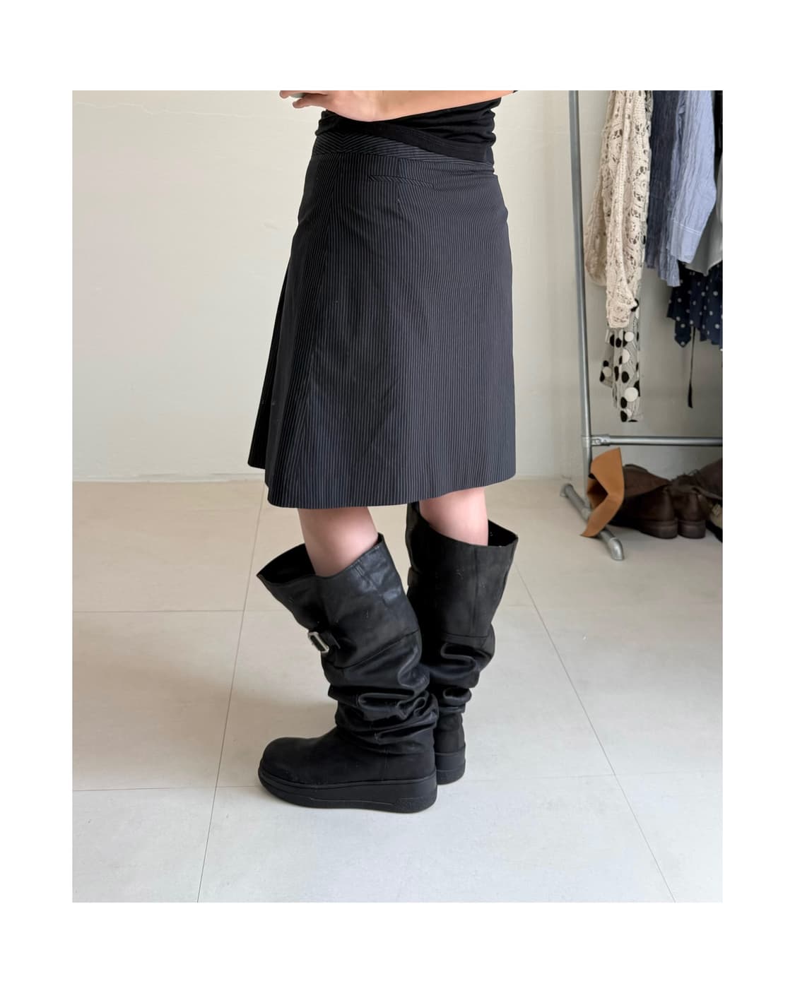 콤사이즘 미디 스커트 상품이미지5