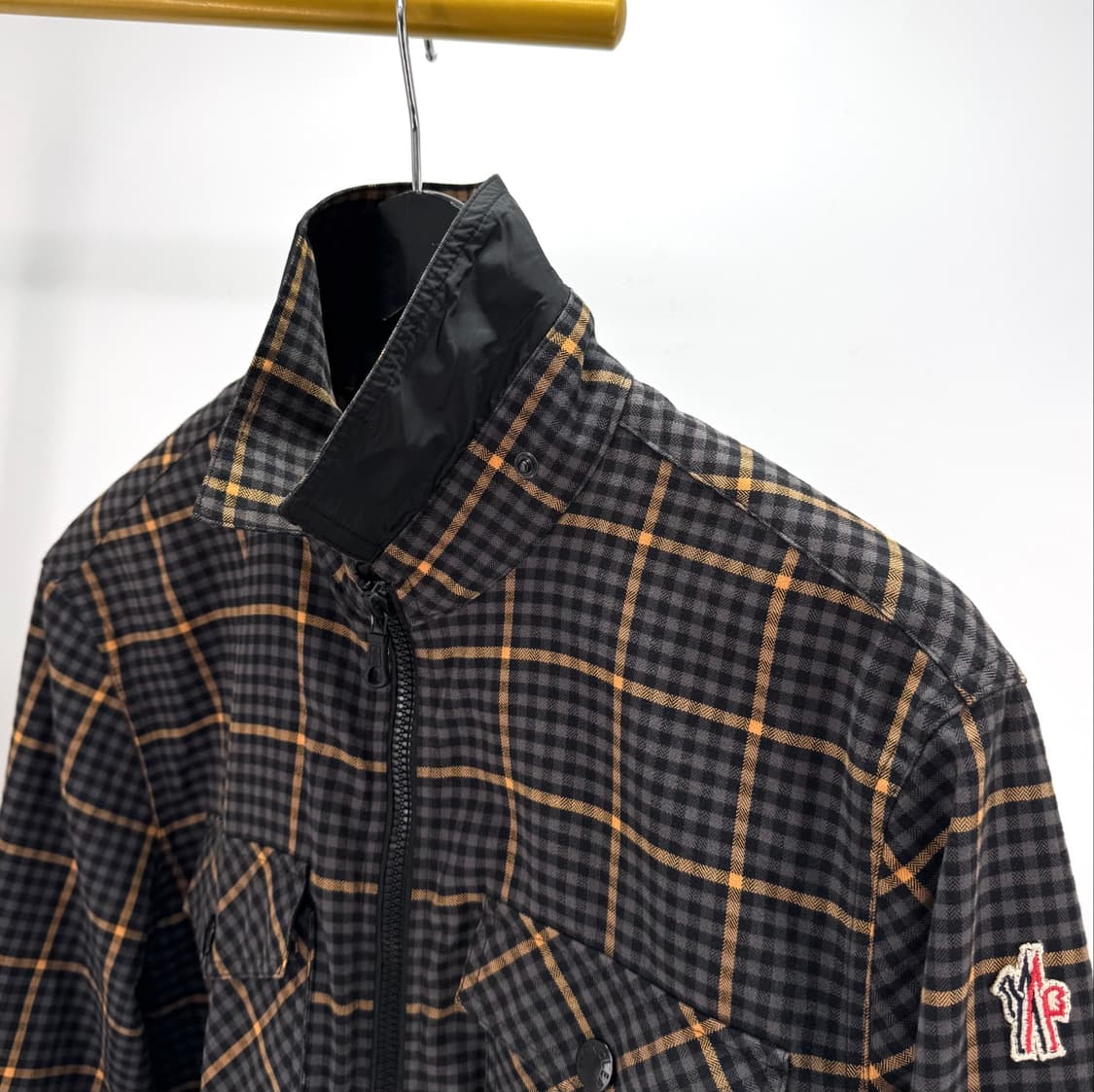 [L사이즈] 몽클레어 그레노블 체크 셔츠 집업 자켓 상품이미지7