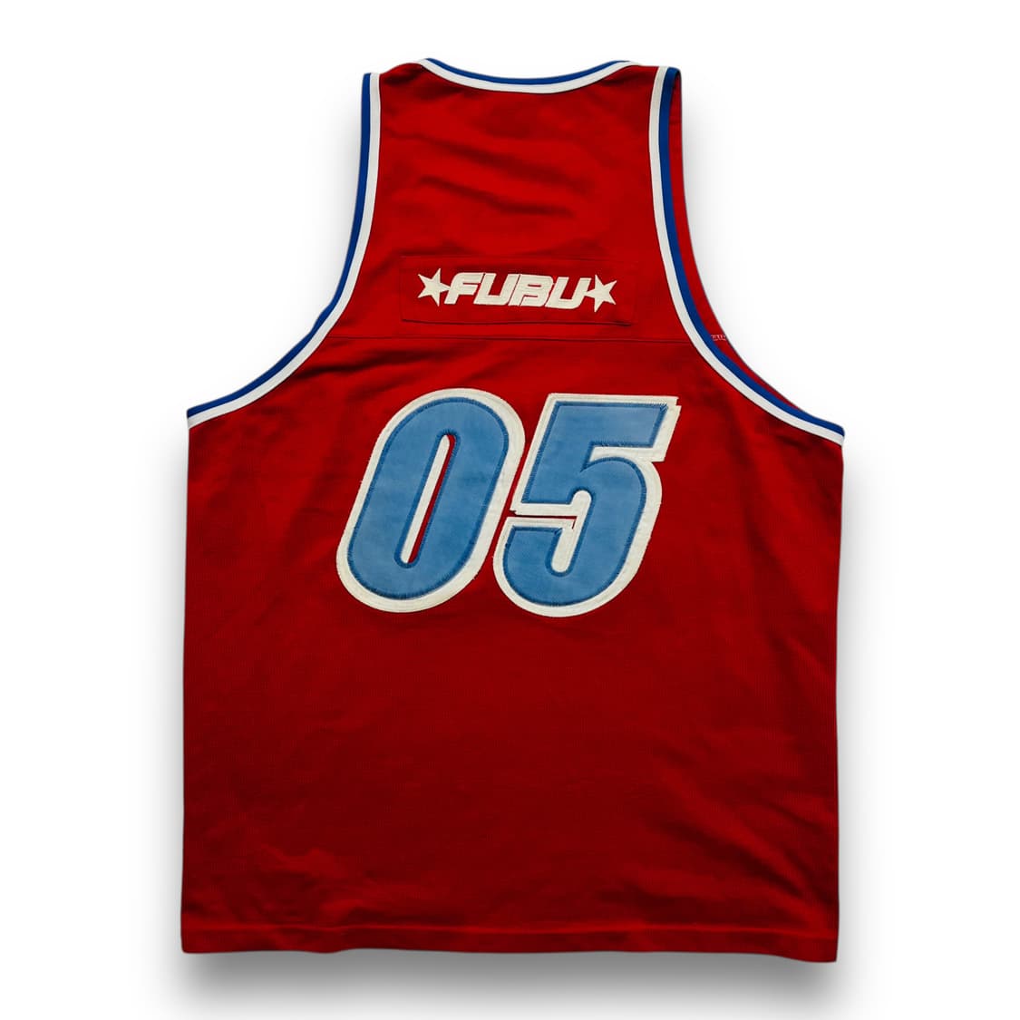 푸부 90s 05 넘버 바스켓볼 레드 슬리브리스 져지 상품이미지3
