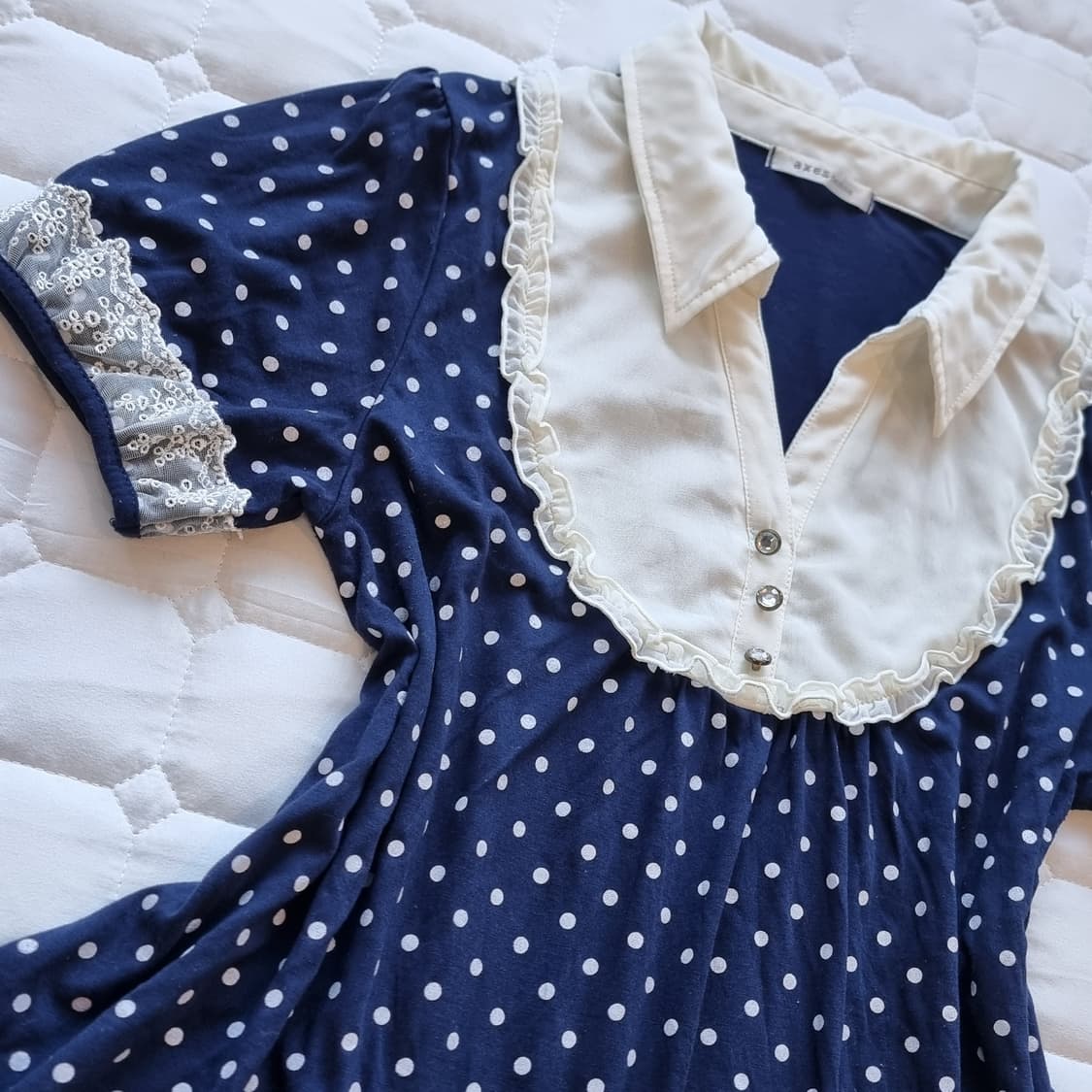 axes femme(악세스 팜므)도트 카라 프릴 튜닉 상품이미지4