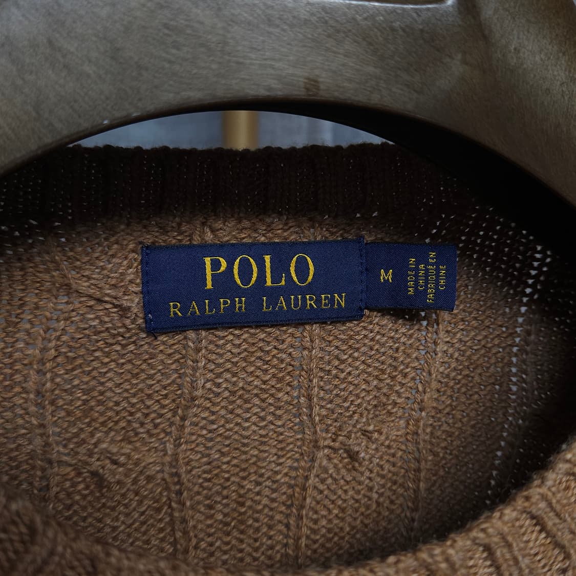 M ) 폴로 랄프로렌 남성 케이블 니트 베이지 상품이미지3