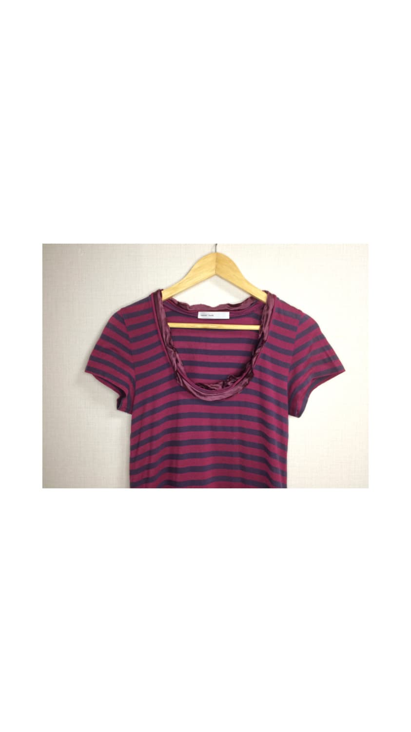 Sacai luck 사카이럭 와인 스트라이프 반팔 원피스 상품이미지2