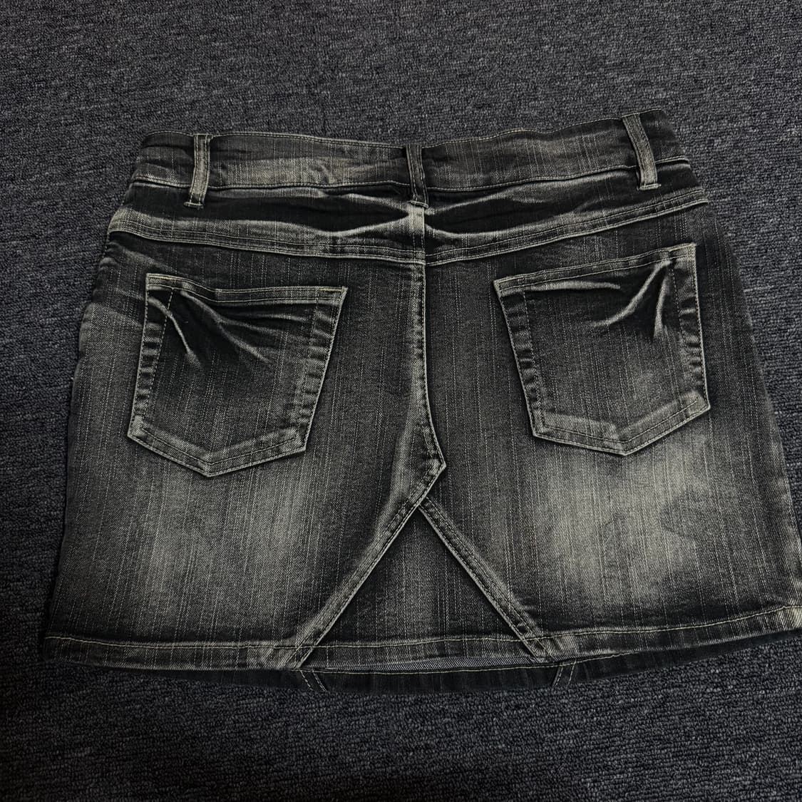 와이즈걸빈티지 흑청 펑크 미니스커트 상품이미지2