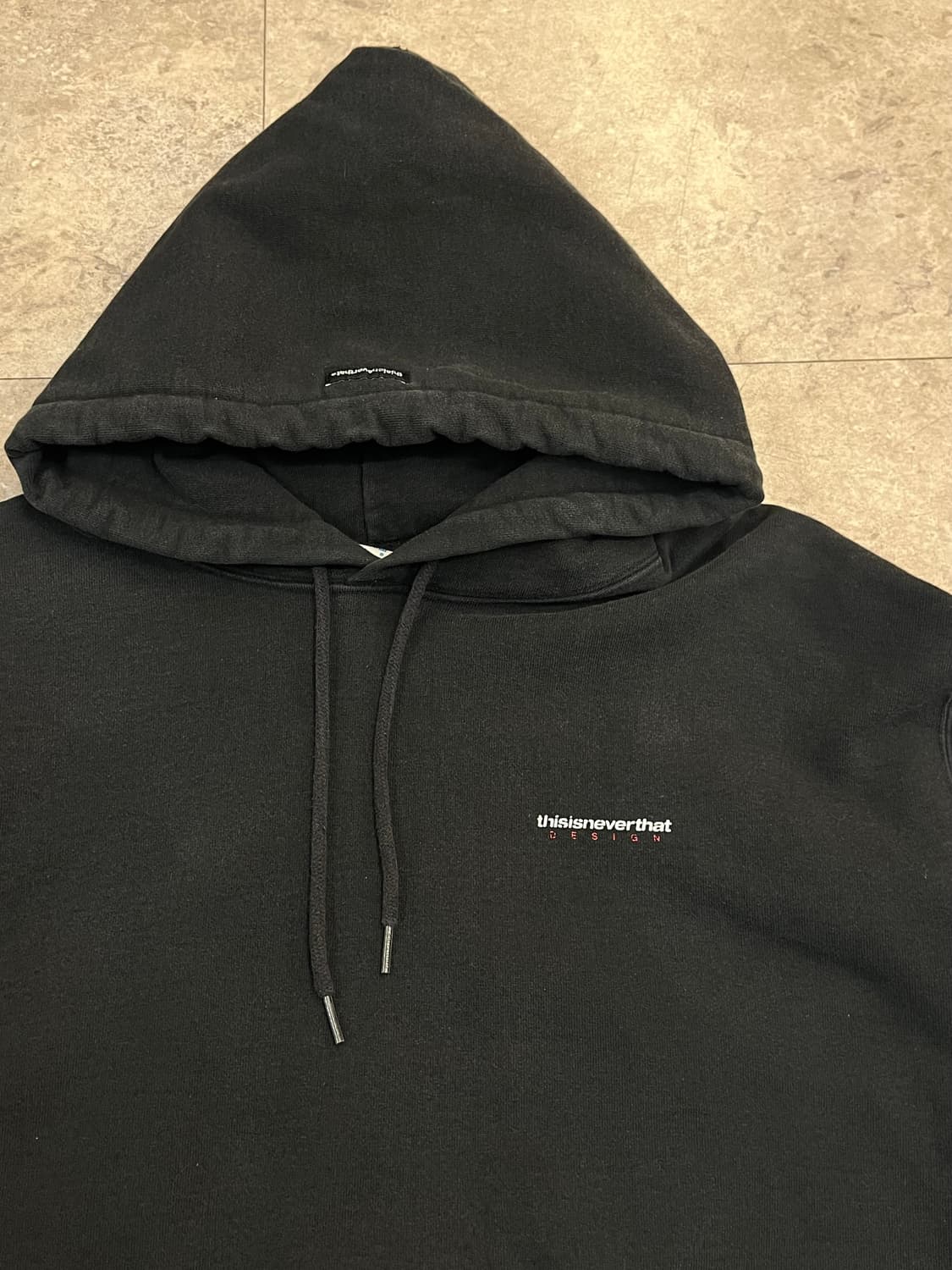 디스이즈네버댓 백로고 기모 후드티 블랙 S #csz3359 상품이미지6