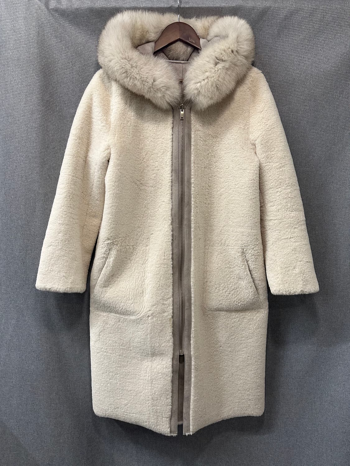 ZOOC 리버시블 롱후드 무스탕 상품이미지3