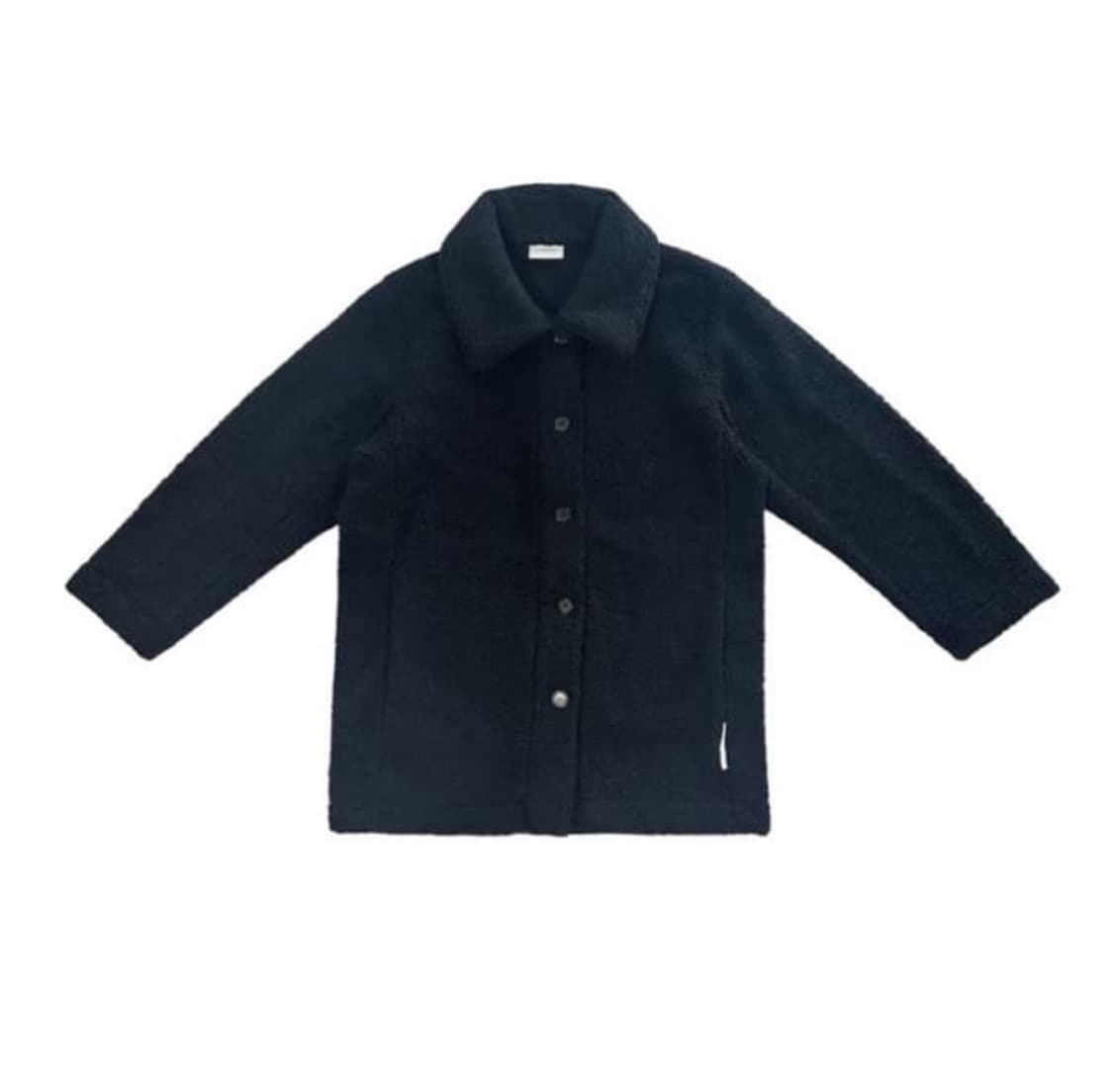 지초이 컴포트 23-007 플리스 코트 블랙 상품이미지1