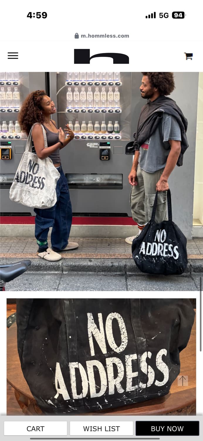 홈리스 블랙 토트백 상품이미지2