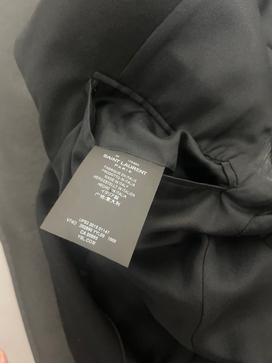 생로랑 에디시즌 피크드라펠 블레이저 자켓 46 상품이미지4