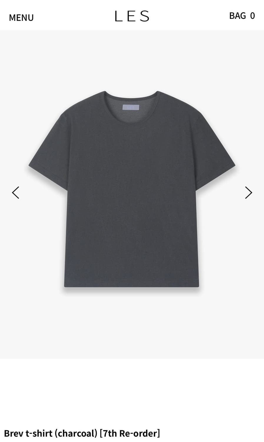 les Brev t-shirt charcoal 1 size 상품이미지1