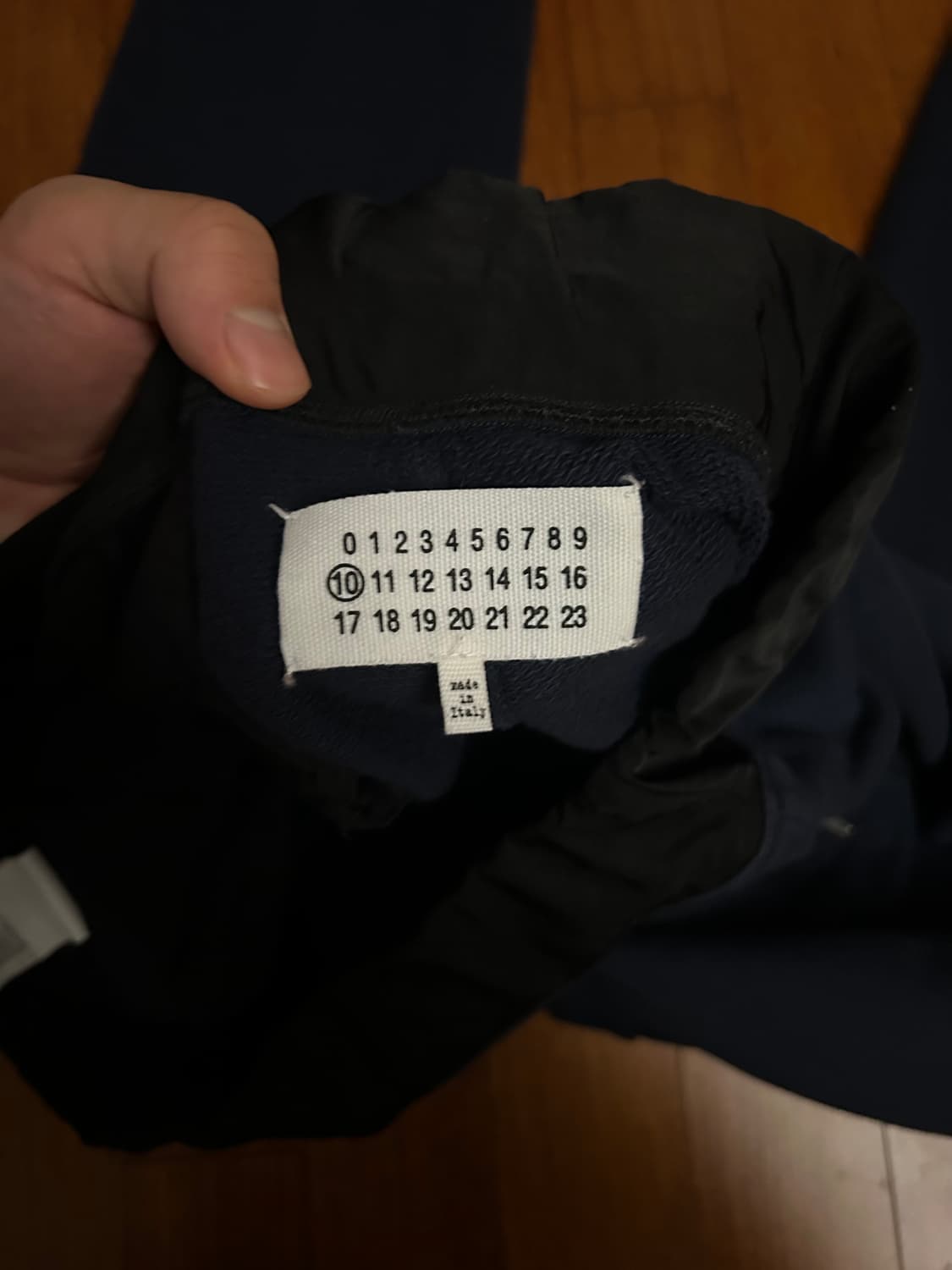 Margiela back stitch sweatpants navy 상품이미지5