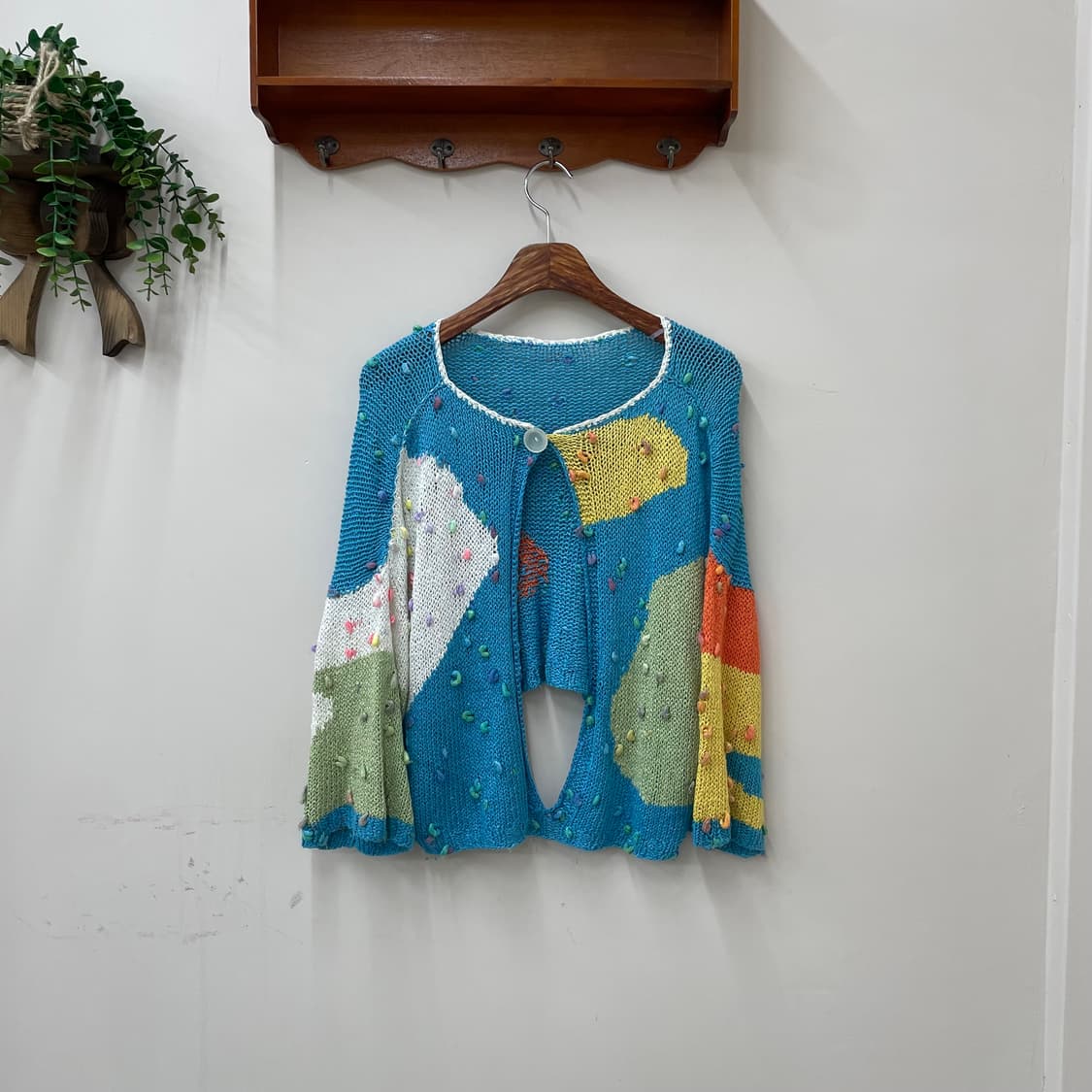 빈티지 멀티컬러 볼레로 탑 상품이미지1