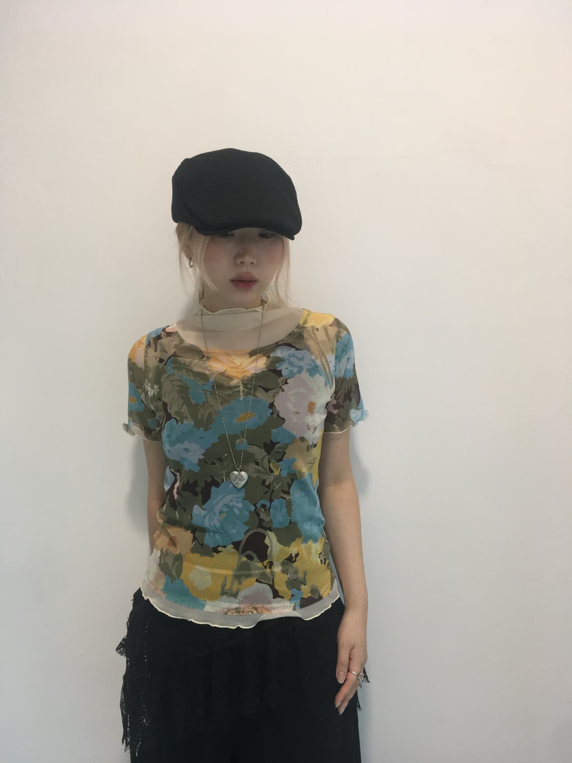Jpg Vintage flower see through blouse 상품이미지6