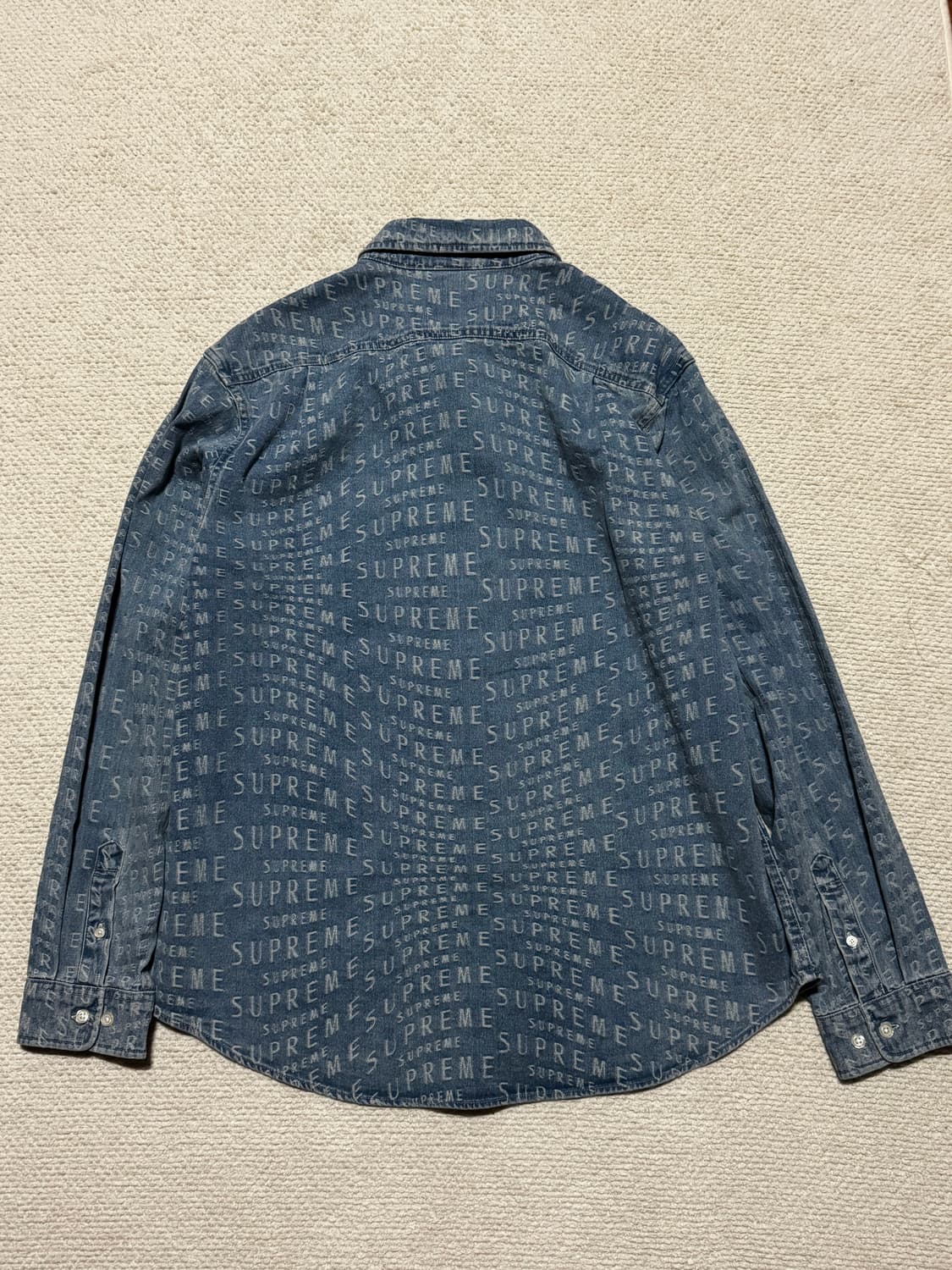 Supreme 수프림 자카드 데님 셔츠 L 상품이미지7