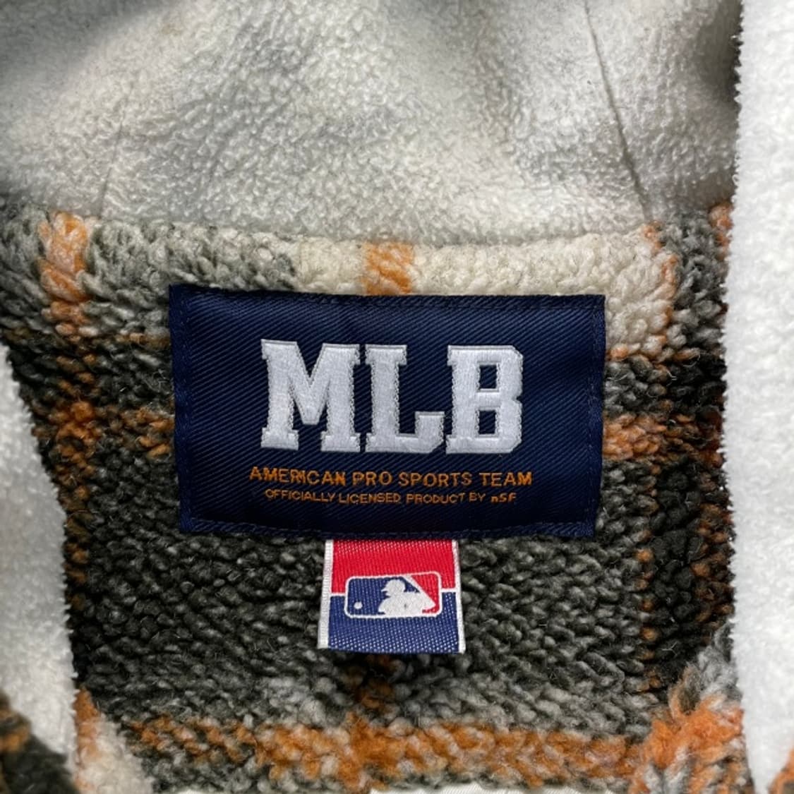 100-105 MLB 양키즈 타탄 체크 후리스 상품이미지3