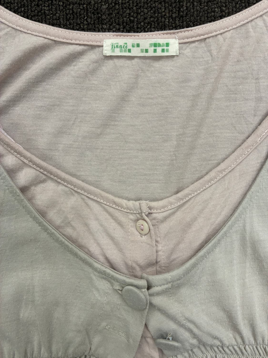 LL)Japanese vintage 여성 레이스 디테일 레이어드 나시 원 상품이미지4