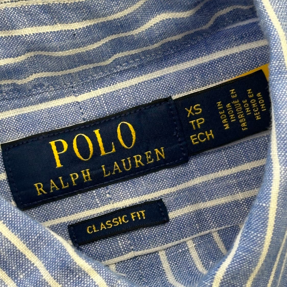 XS 폴로랄프로렌 클래식핏 린넨 스트라이프 셔츠 0331  상품이미지4