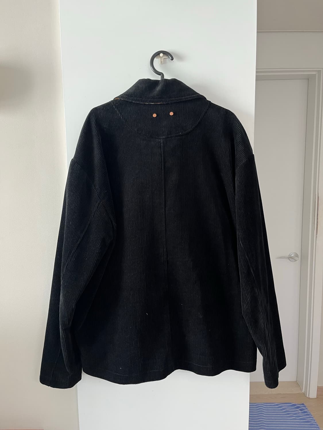 앤더슨벨 레이로드 더플 코듀로이 자켓 블랙 상품이미지4