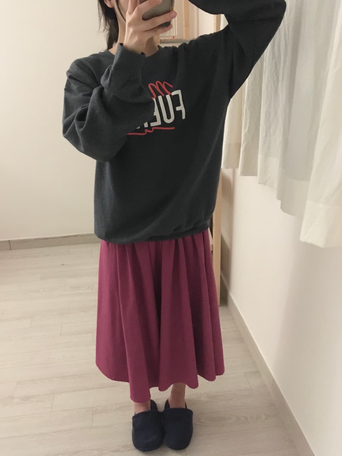 magenta flare skirt 상품이미지9