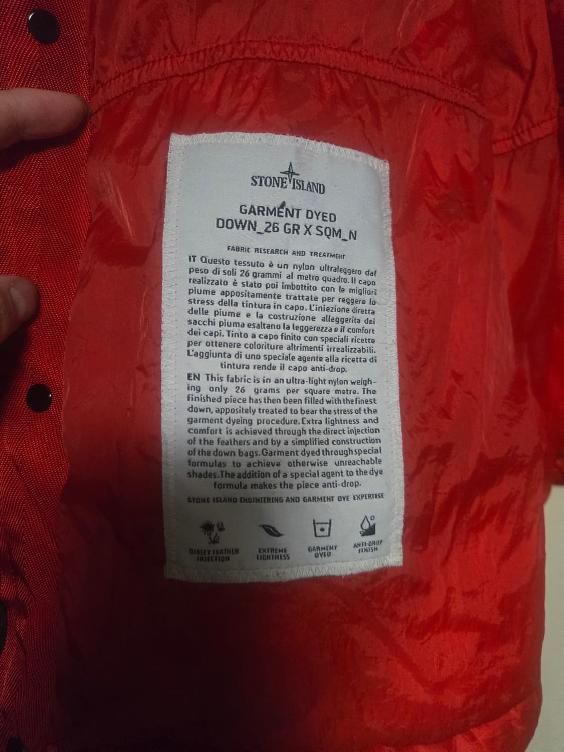 스톤아일랜드 가먼트다잉 패딩 XL 팝니다 상품이미지6