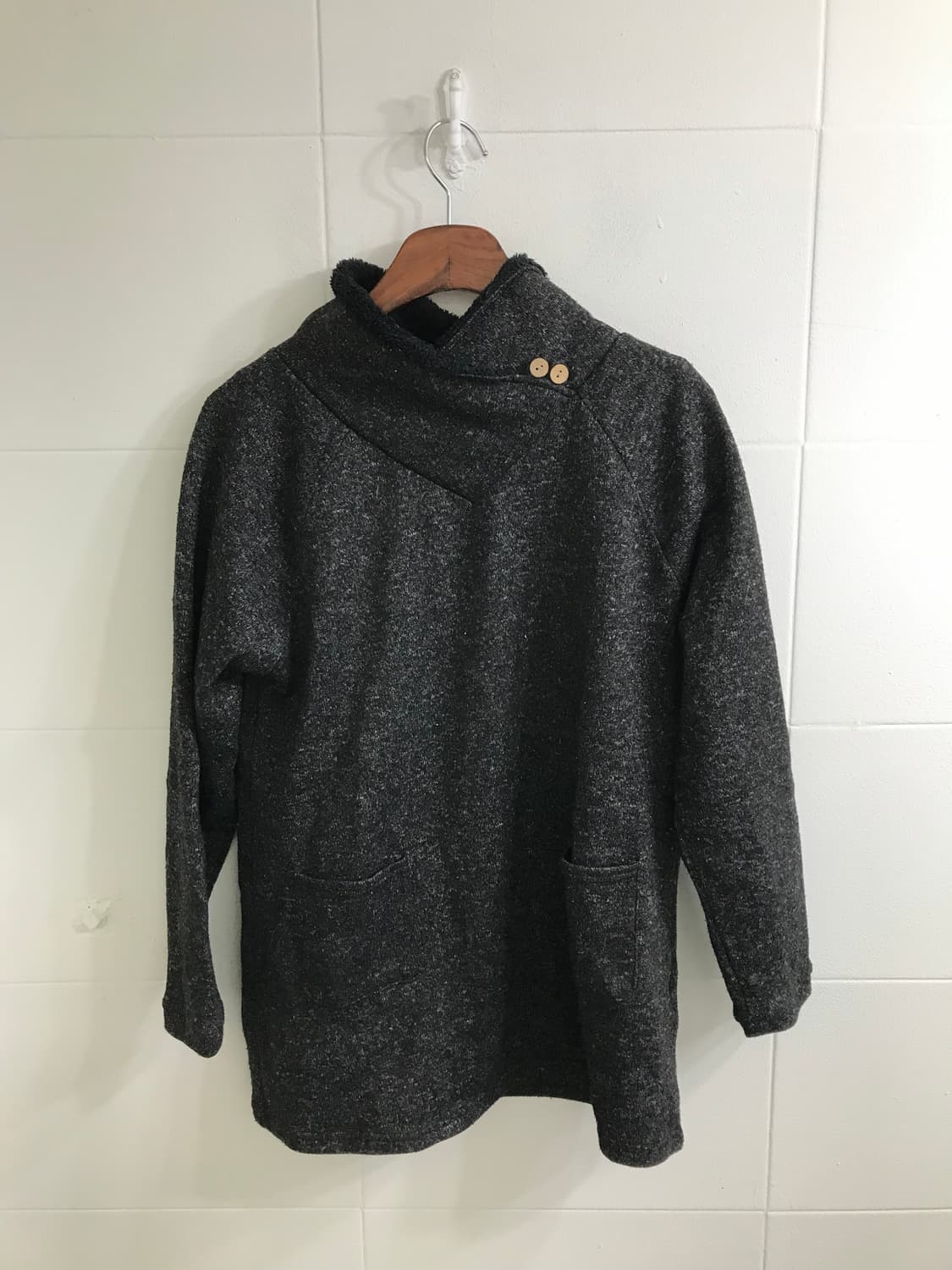 무채색 빅카라 코트 아가일 니혼진 도트 코디세트 상품이미지5