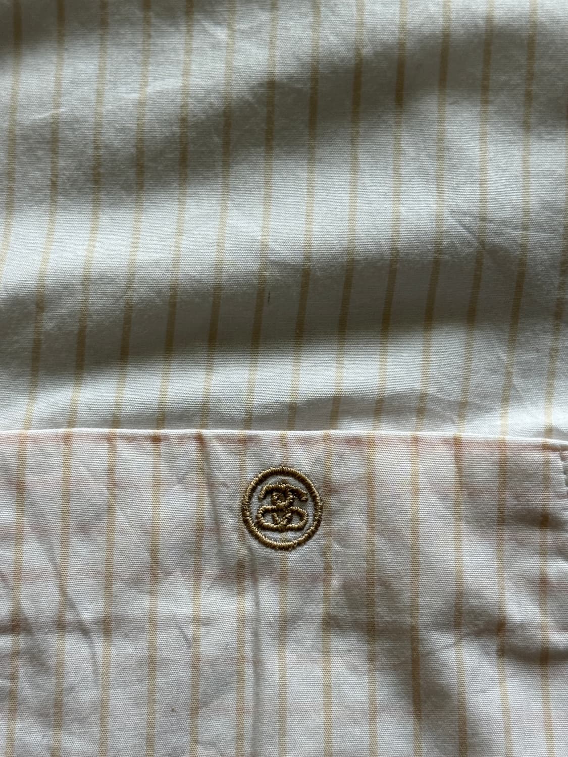 90s USA Stussy strip & check shirt  상품이미지5