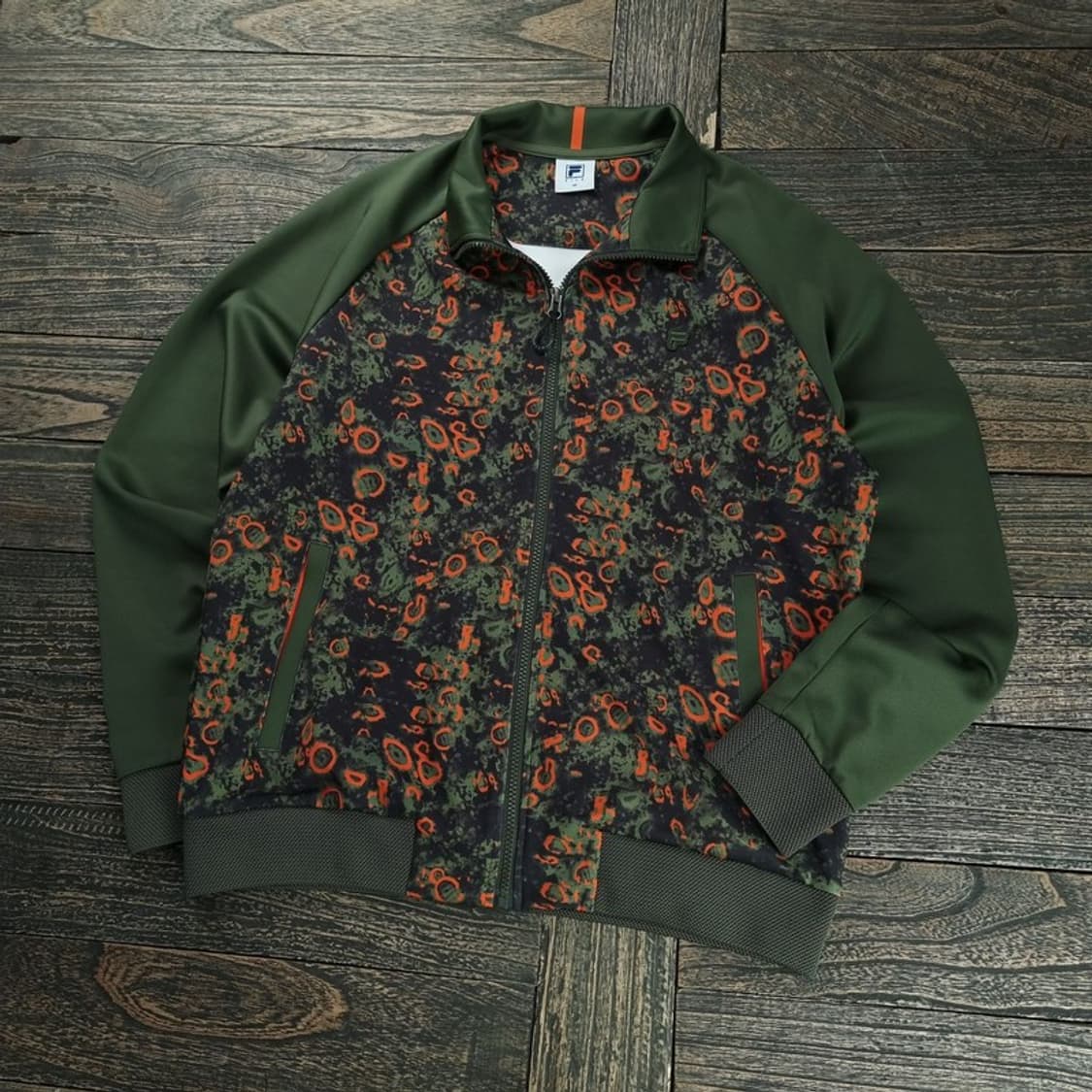 [휠라] 빈티지 패턴 져지 트랙탑 집업 자켓 M18686 상품이미지1