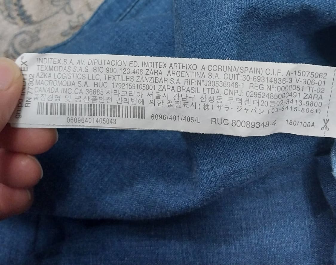 ZARA 자라 린넨 포켓 반팔티 L 상품이미지4
