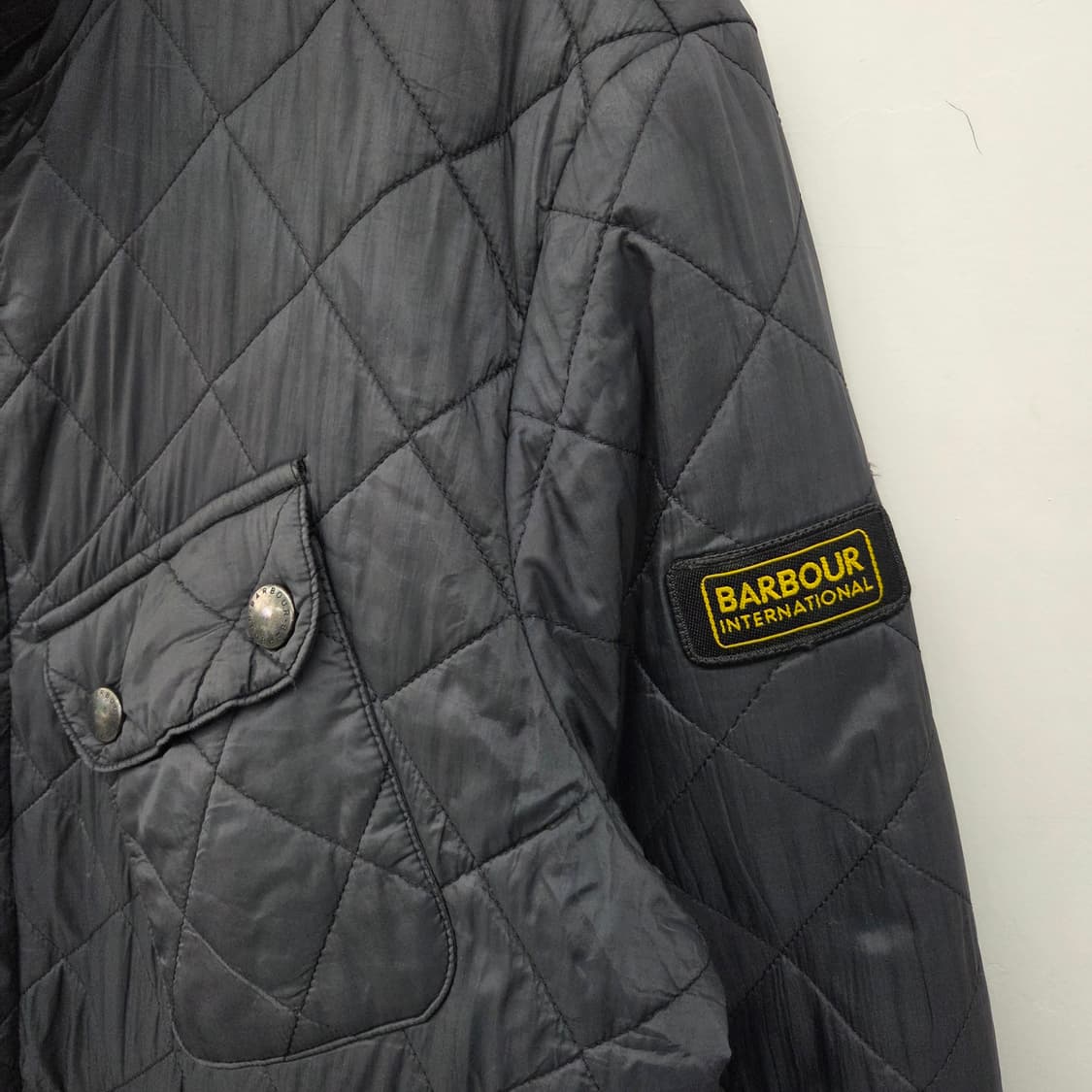 바버 블랙 퀼팅 자켓 남L 상품이미지3