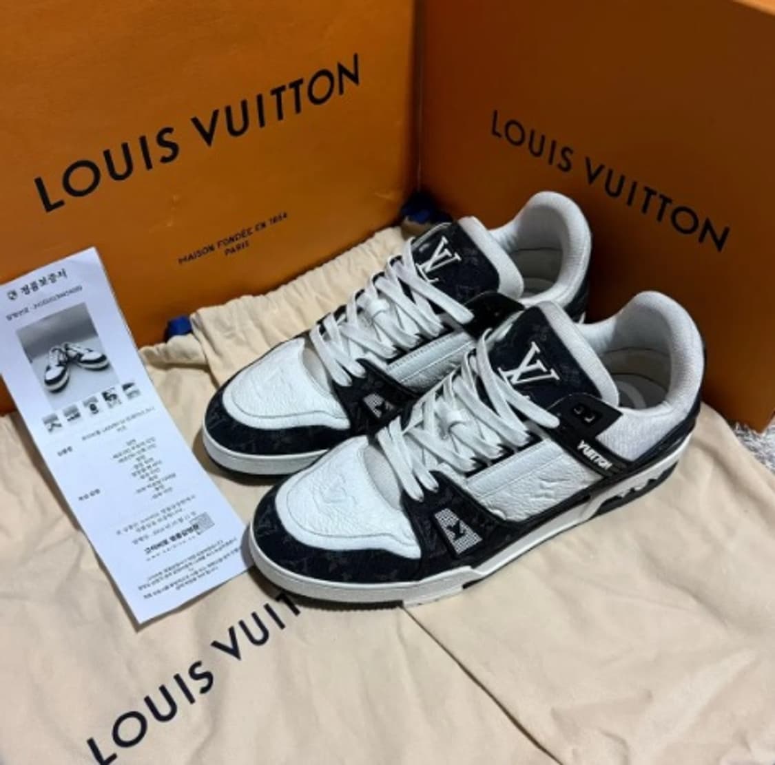 루이비통 LV 트레이너 데님 모노그램 스니커즈 285 풀구성 상품이미지1