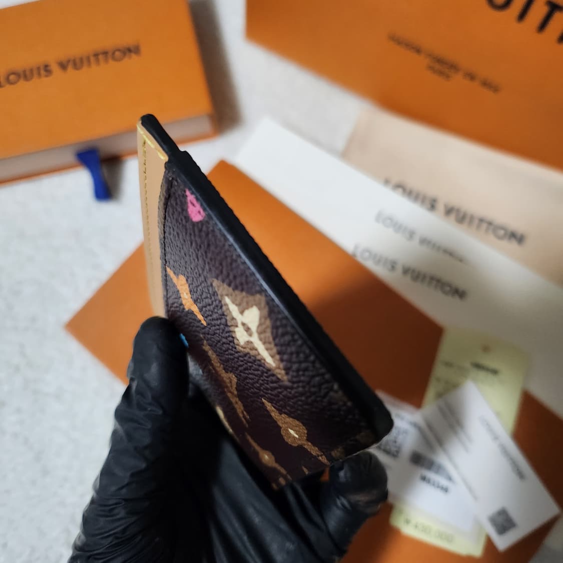 [1회착용/풀구성]루이비통 초콜릿 카드홀더 카드지갑 상품이미지5