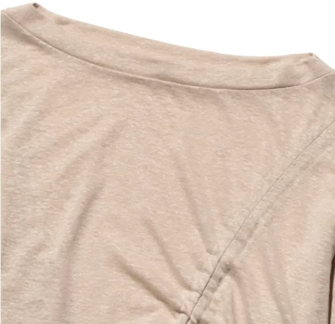 스컬프터 STRING LINEN 셔링 스트링 오프숄더 블라우스 티셔츠 탑 상품이미지7