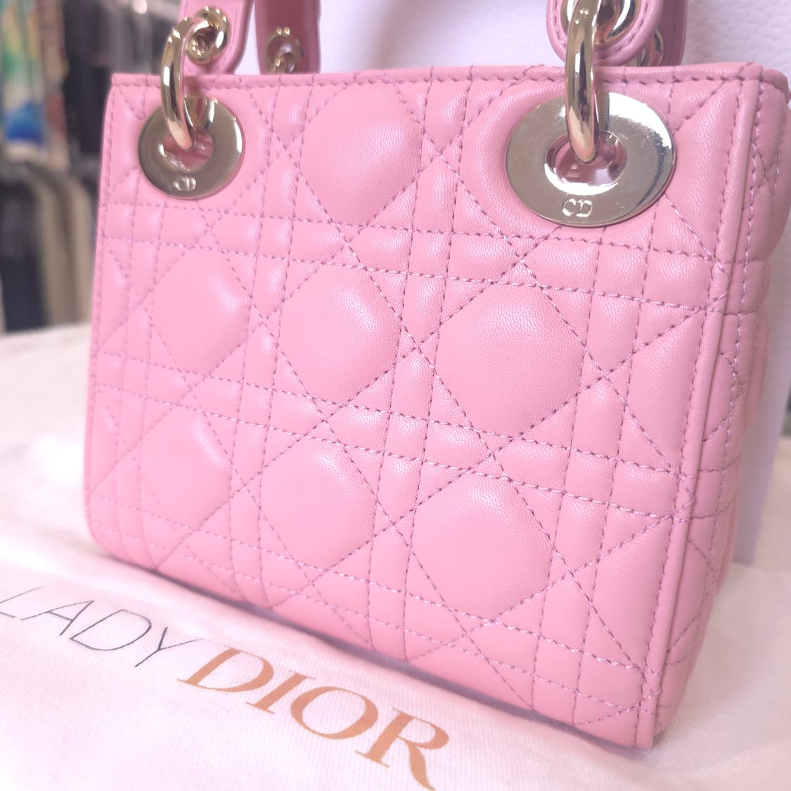 [중고/정품] 디올 레이디백 미니 엔틱 핑크 상품이미지3