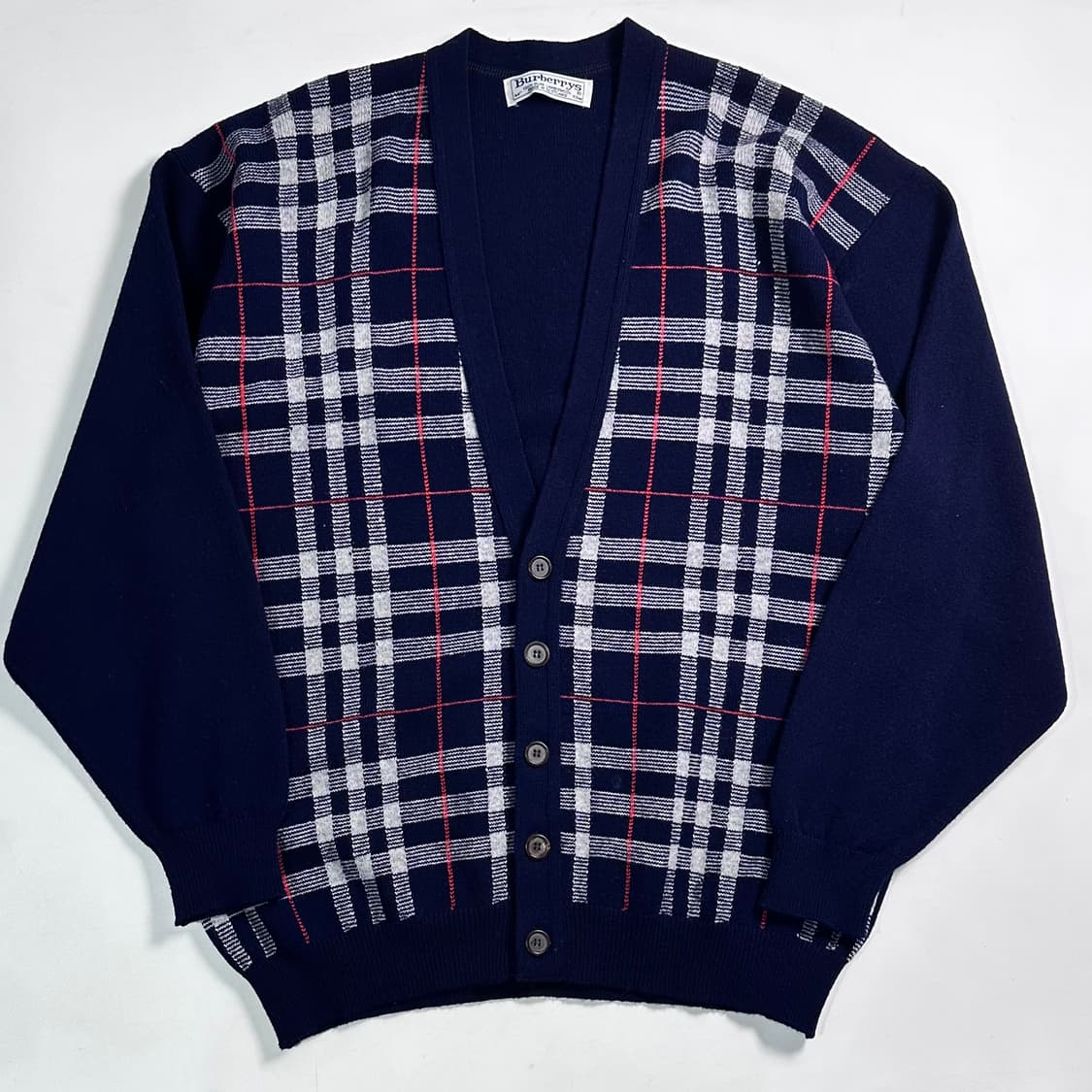 버버리 노바체크 울 니트 가디건 상품이미지1