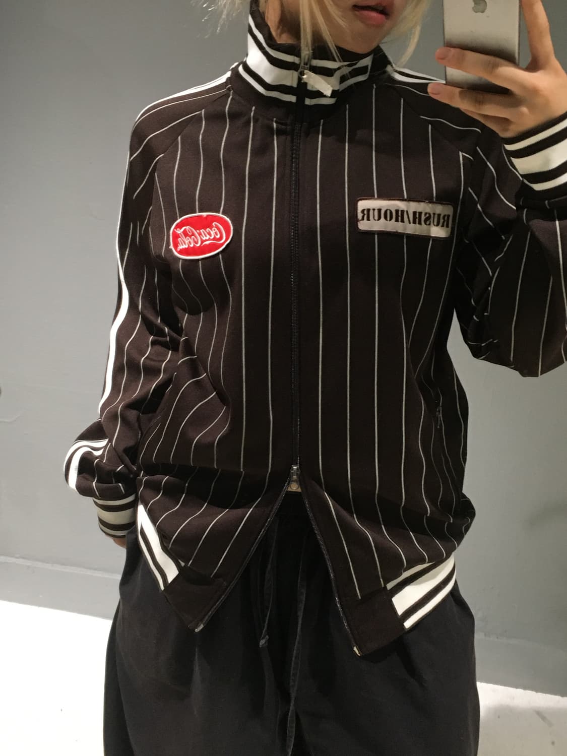 Rush hour x coca cola stripe zip-up 상품이미지2