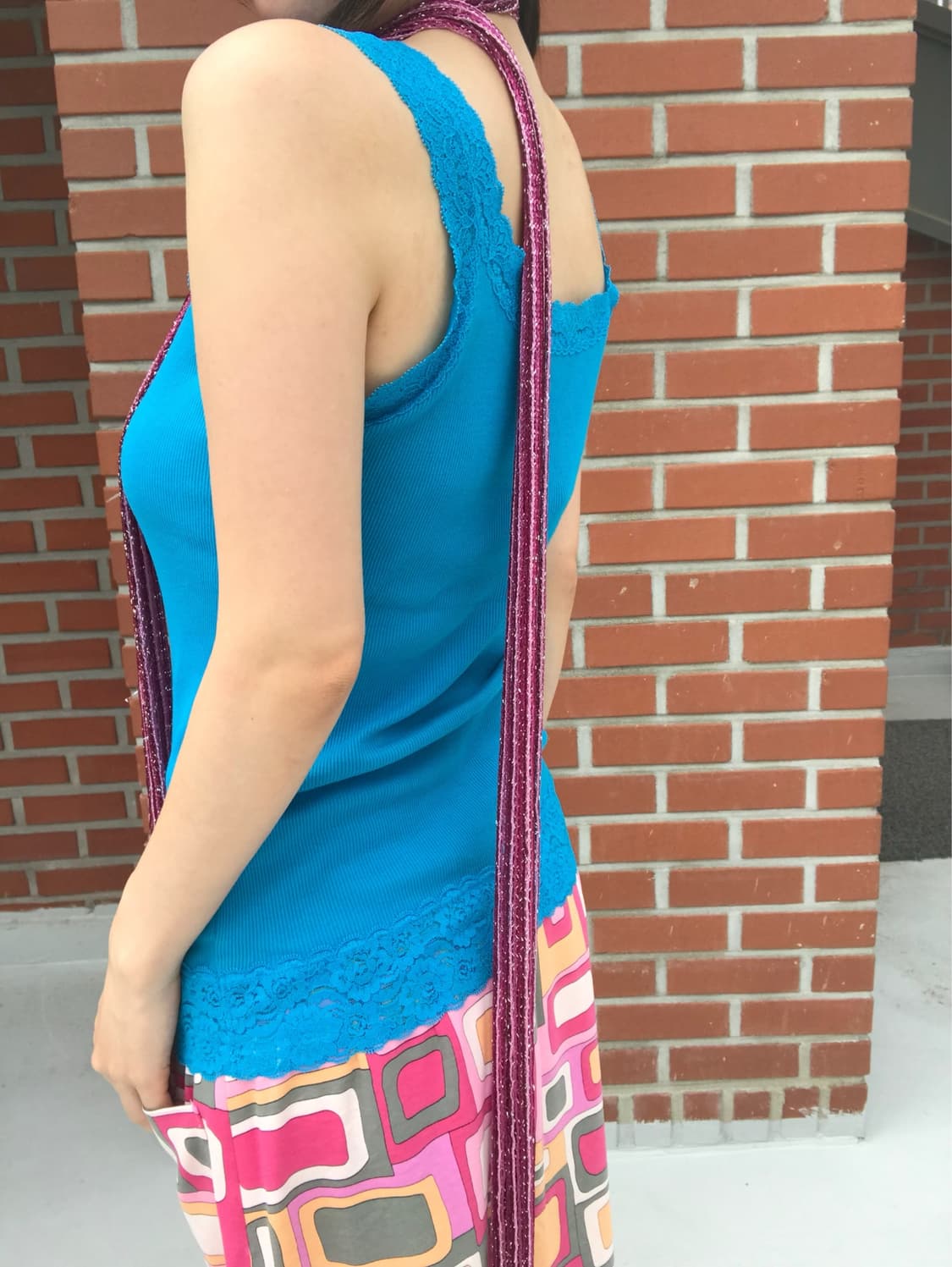 vintage blue lace sleeveless 상품이미지10