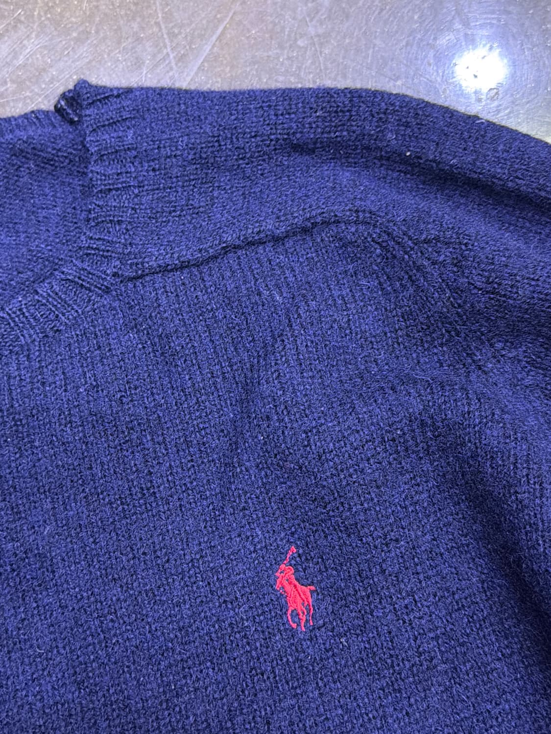 폴로 랄프로렌 울 니트 스웨터 네이비 S 상품이미지3