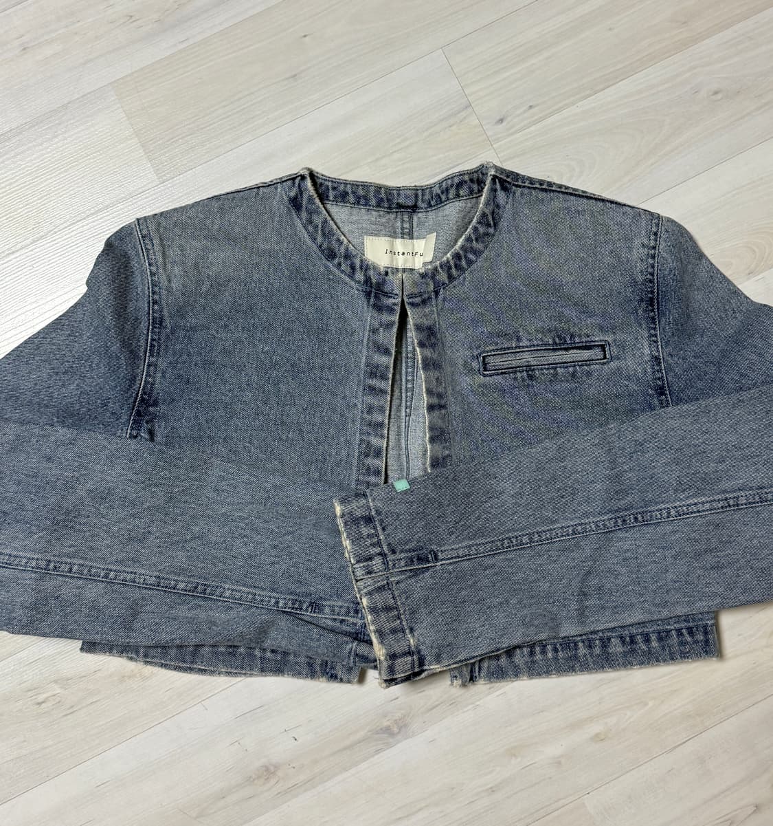 인스턴트펑크 데님 크롭 자켓 블루 상품이미지8