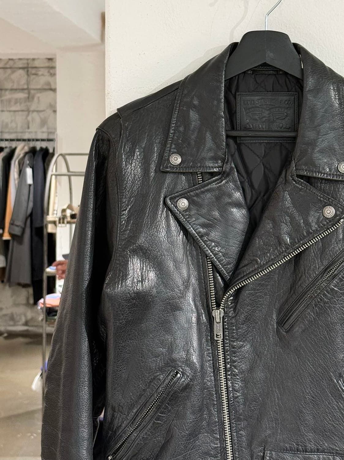 리바이스 블랙 버팔로 레더 라이더 자켓  상품이미지2