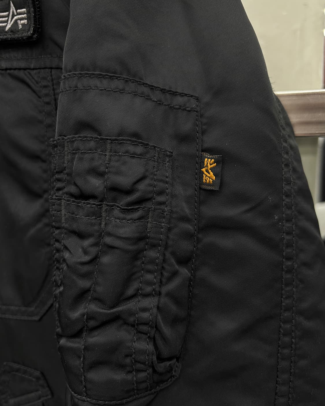 알파인더스트리 00s 후디 플라이트 봄버 자켓 블랙 상품이미지3