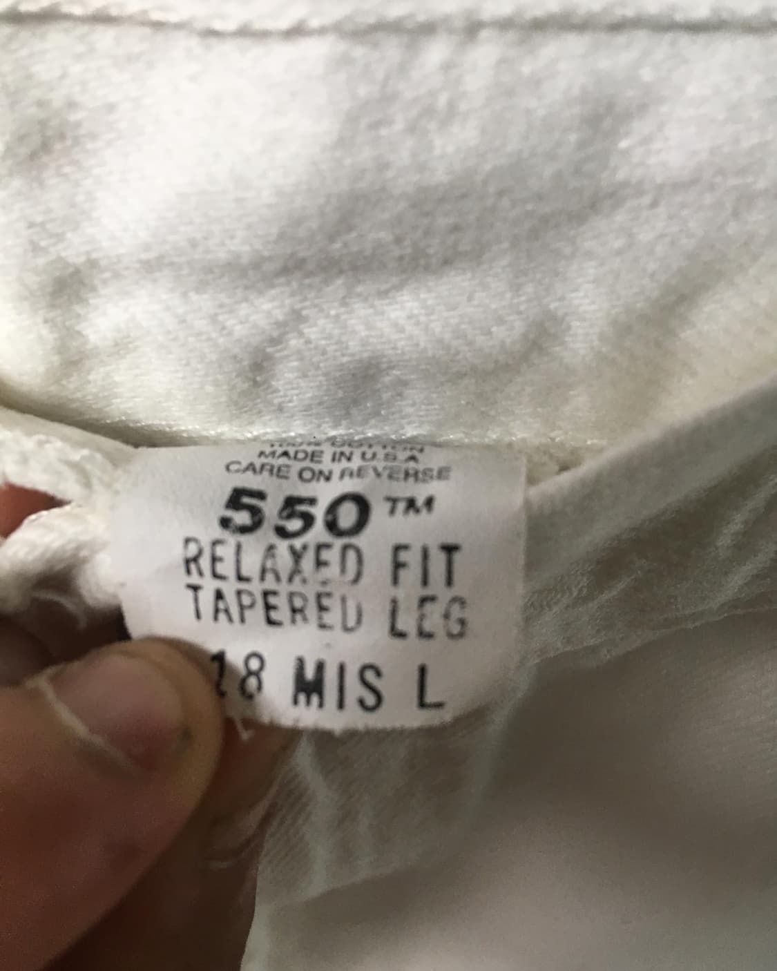 36 미국생산 리바이스550 화이트바지 상품이미지8