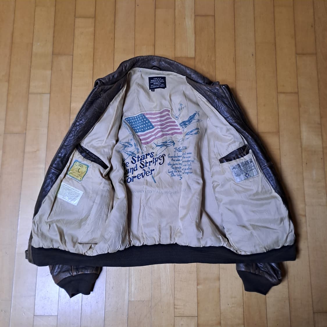 (택포) 아비렉스 A-2 빈티지 가죽 자켓 XL B426 상품이미지7