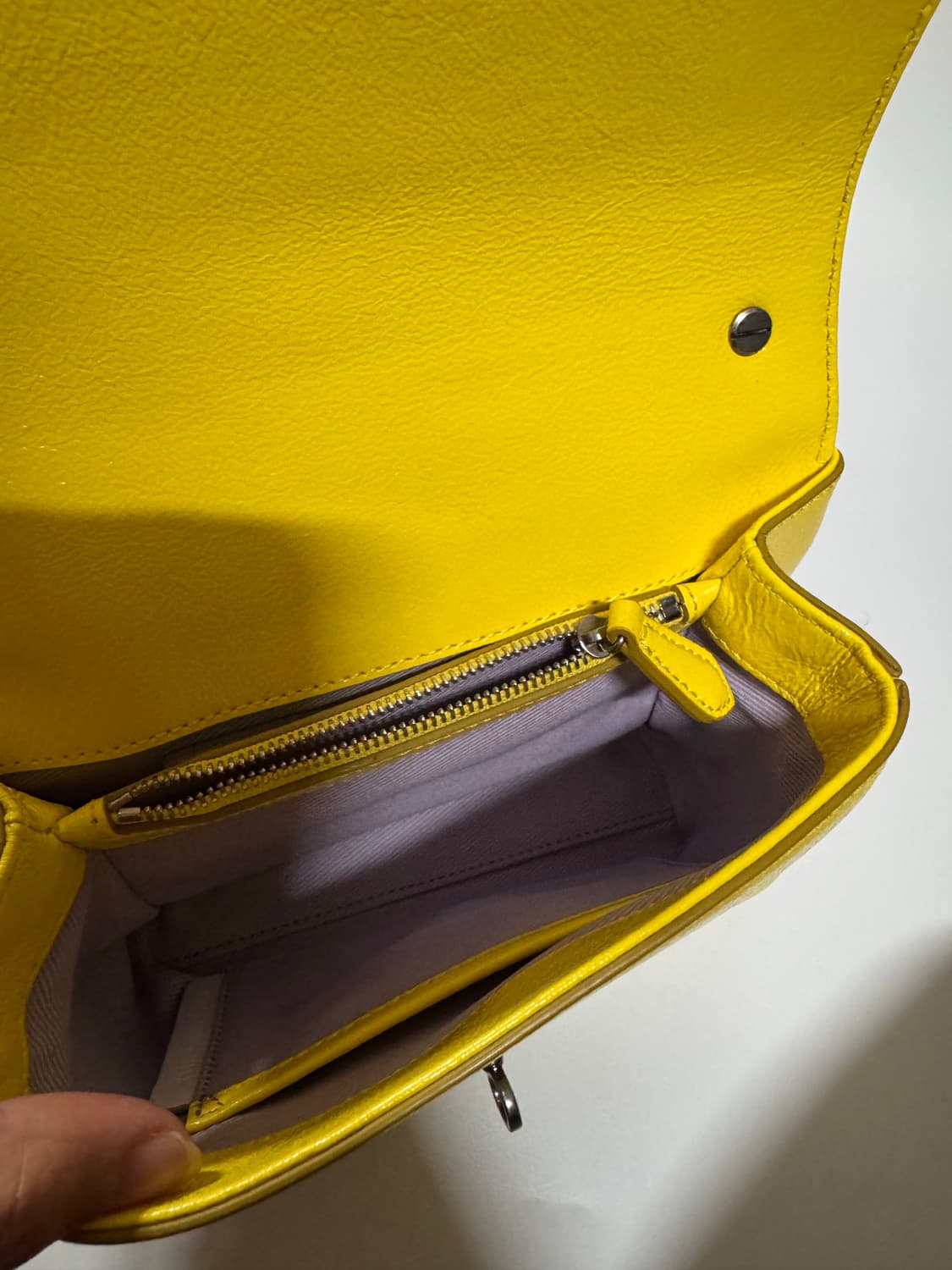 분크 바게트 체인 숄더백 옐로우 미니 상품이미지4