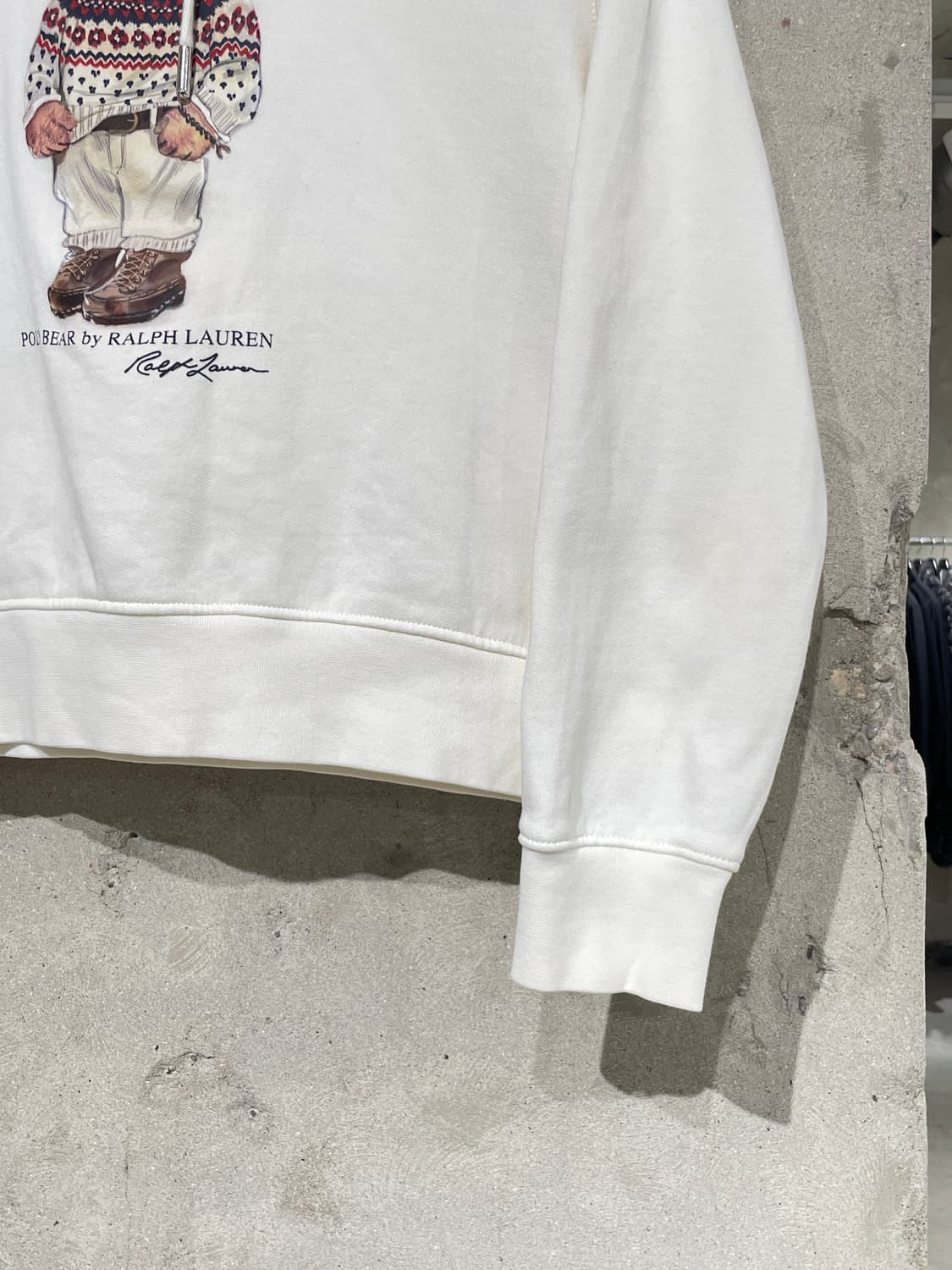 폴로 랄프로렌 아이보리 폴로 베어 플리스 후디 상품이미지5