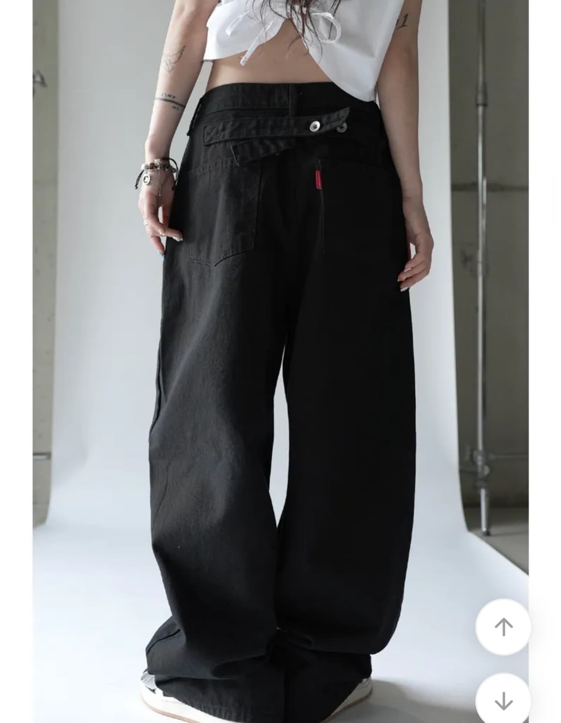 바이너리원 비조 와이드 팬츠 m 상품이미지1