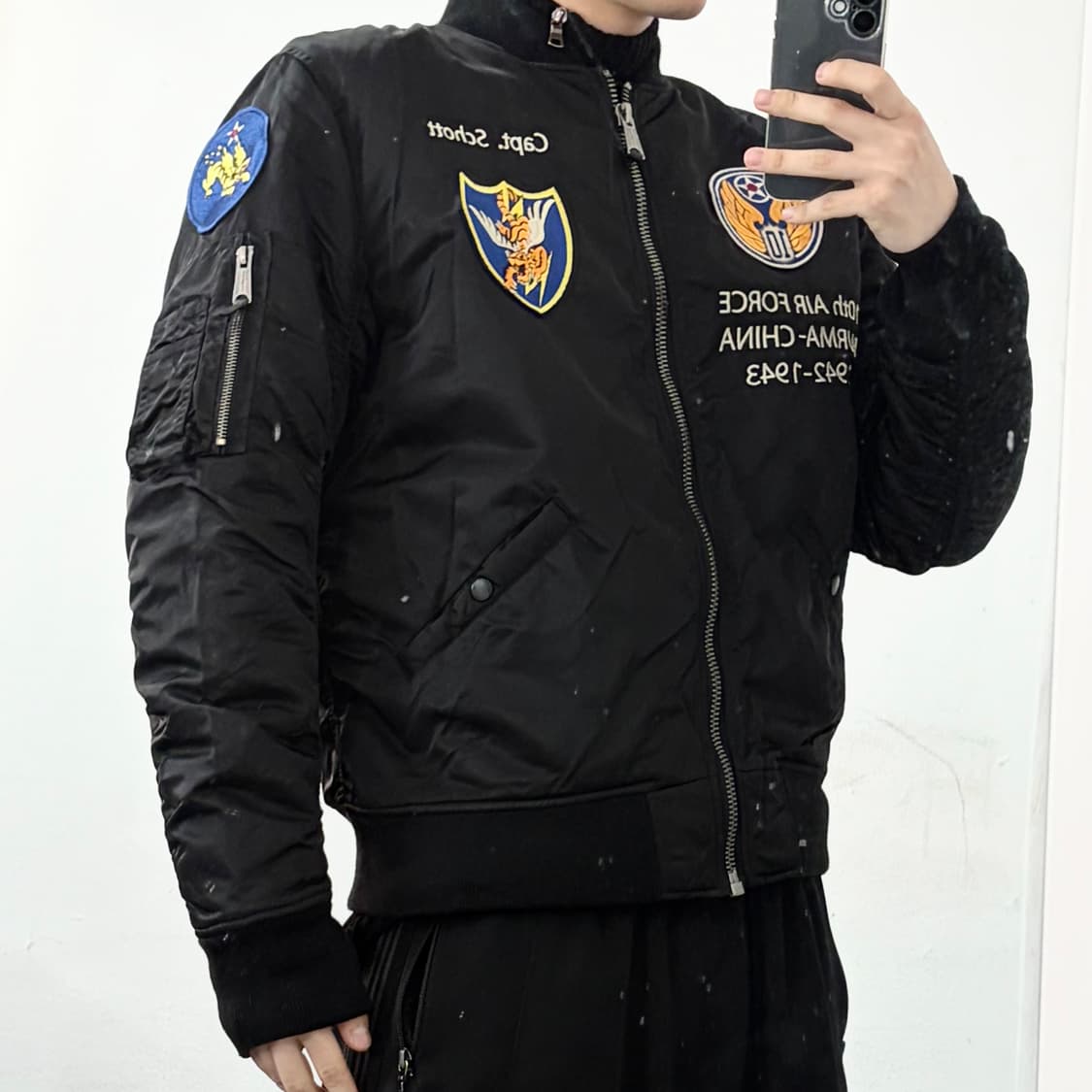 쇼트 엠브로이더리 플라이트 자켓 상품이미지2