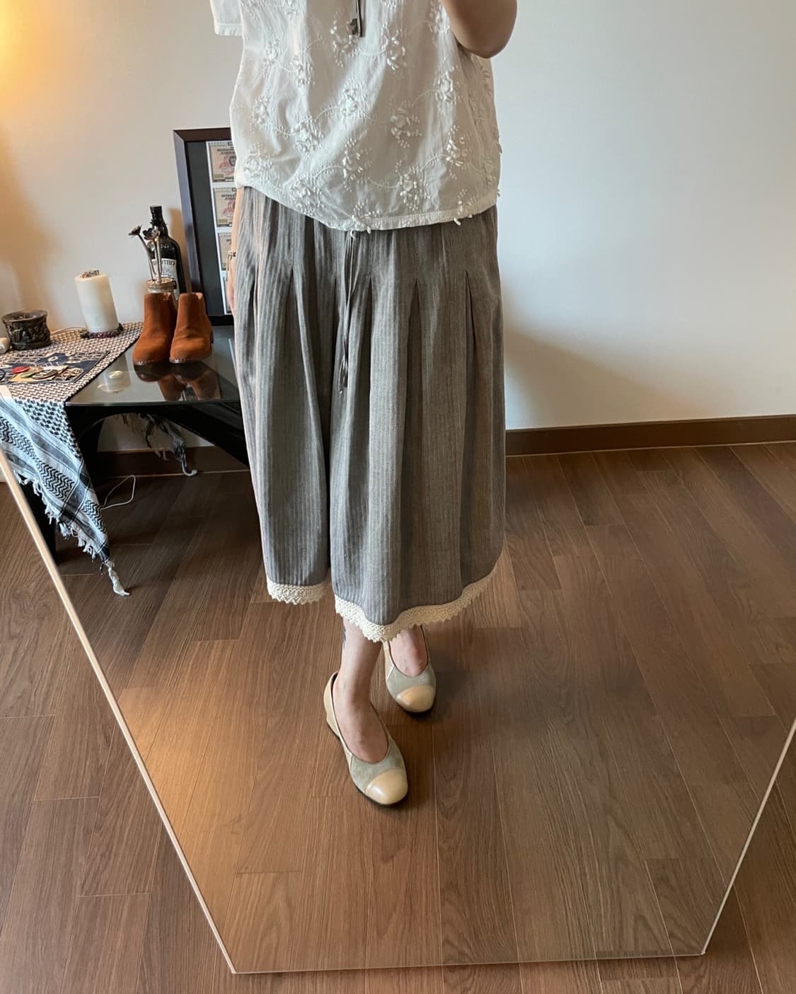 herringbone long skirt 상품이미지2