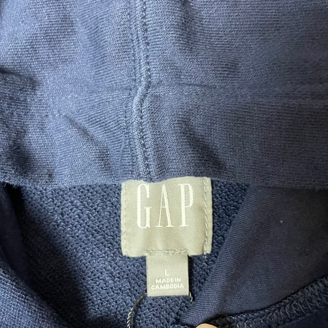 GAP 갭 빅로고 네이비 오버핏 후드티 L 상품이미지4